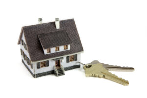 Concept: Miniature house on keychain with keys