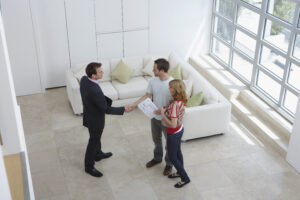 Potential Renters with Real Estate Agent